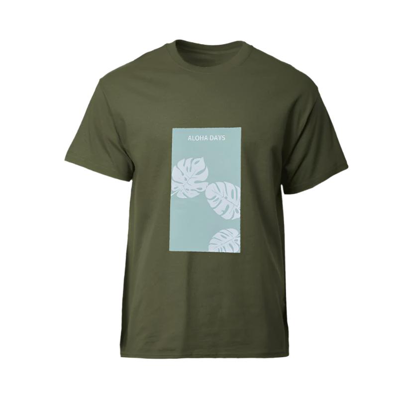 Shop Aloha Days Monstera Green Tshirt