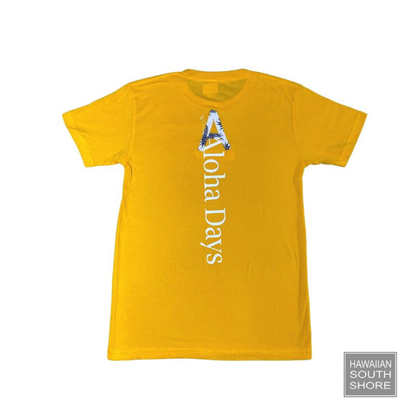 Aloha Days T-Shirt LTD. BOX ALOHA Small-XLarge Gold White Color