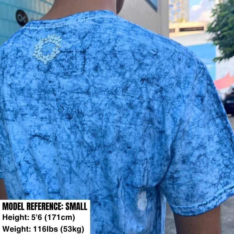 Aloha Days T-Shirt FLOWER SQUARE LTD. Made in Hawaii (Small-XLarge) Blue