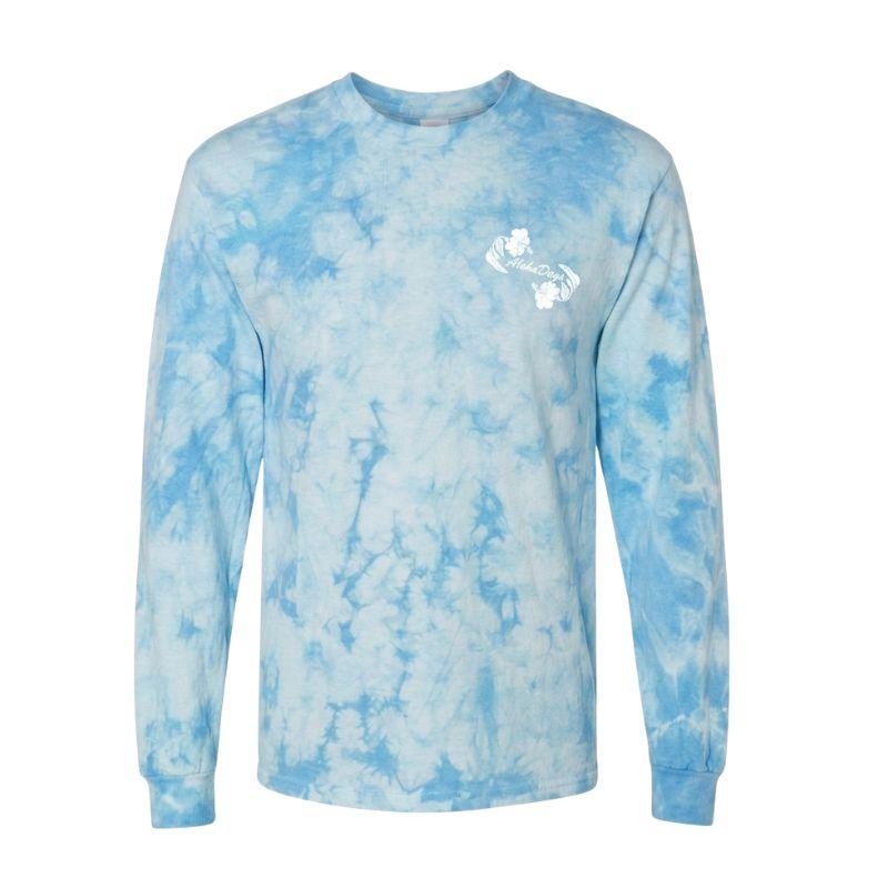 Aloha Days T-Shirt L/S HIBISCUS LTD. Made in Hawaii (Small-XLarge) Blue