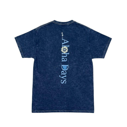 Aloha Days T-Shirt BOX LOGO 3 Ltd. Made in Hawaii (Small - XLarge) Navy