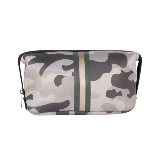 HA Pouch Bag Erin Safari - Taupe Camo/Charcoal & Rosegold Stripe