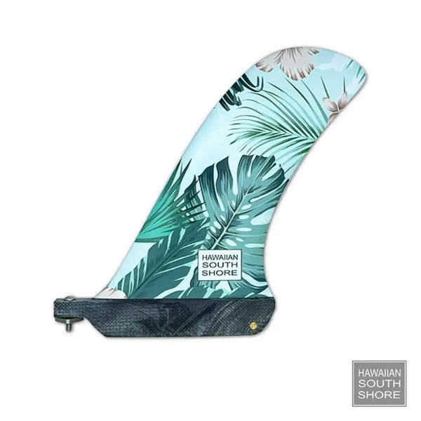 HwnSouthShore PIVOT Longboard Fin 6.5&quot; Hibiscus-SHOP SURF ACC.-HawaiianSouthShore-[SURFBORDS HAWAII SURF SHOP]-HawaiianSouthShore