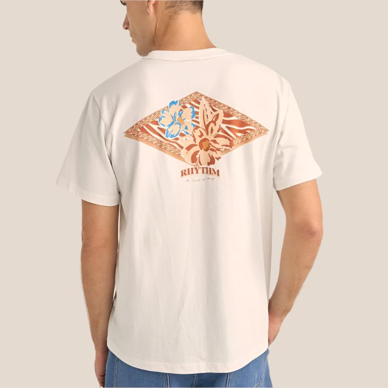 RHYTHM T-Shirt Postcard Vintage (Small-XLarge) White