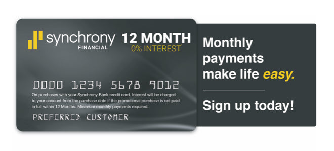 It’s like layaway but you go home with your favorite surfboard today. You pay no interest as long as you make your monthly payments, you can pay it off any time you want with no penalty.Apply Synchrony here