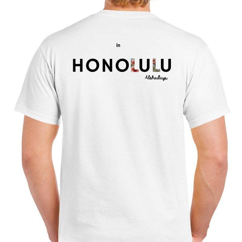 Aloha Days T-Shirt Surf IN Honolulu LTD. Made in Hawaii White New – view 3