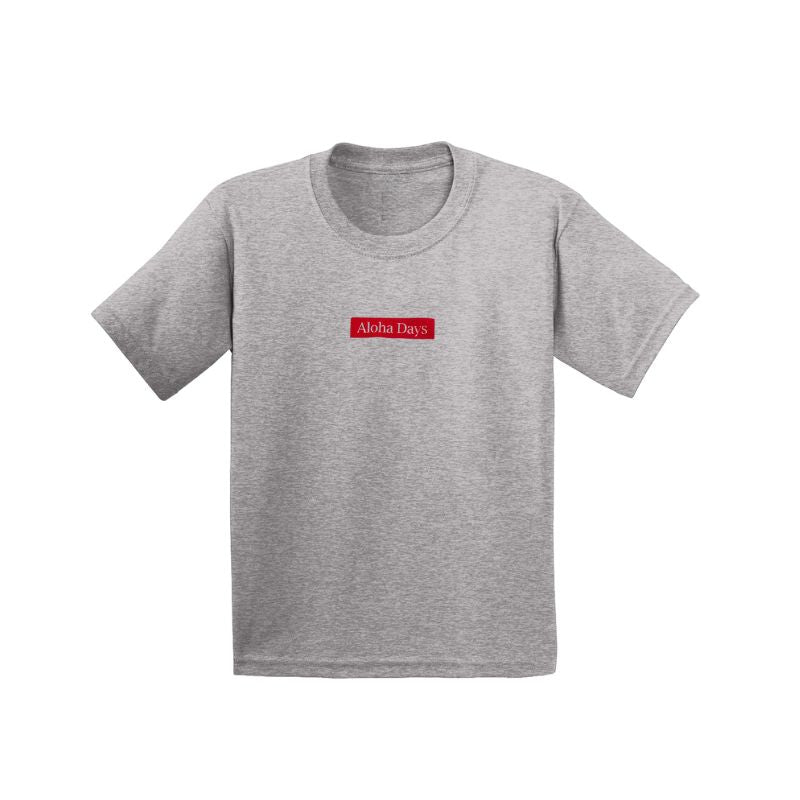 Aloha Days Kids T-Shirt Box Aloha Made In Hawaii XLarge Grey - Must - Have for Surfers