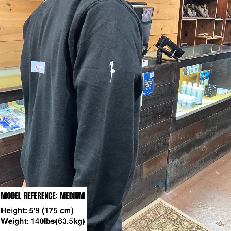 Aloha Days Sweater Box Logo LTD. Made in Hawaii (Small - XLarge) Black - Must - Have for Surfers