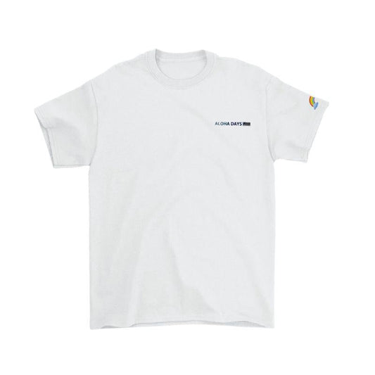 Aloha Days T-Shirt ALOHA VACATION (Small - XLarge) White Blue - Must - Have for Surfers