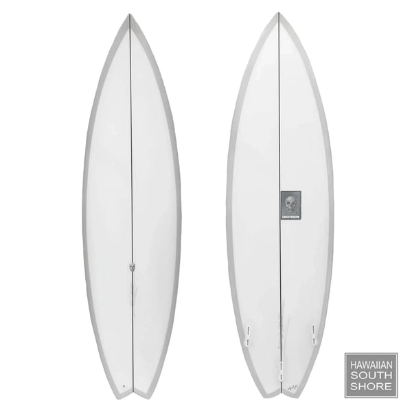 CHRISTENSON OP3 (5’10) 3 Fin FCS II Clear Sand Grey Rails SHOP SURFBOARDS Surf Shop and Clothing Boutique Honolulu