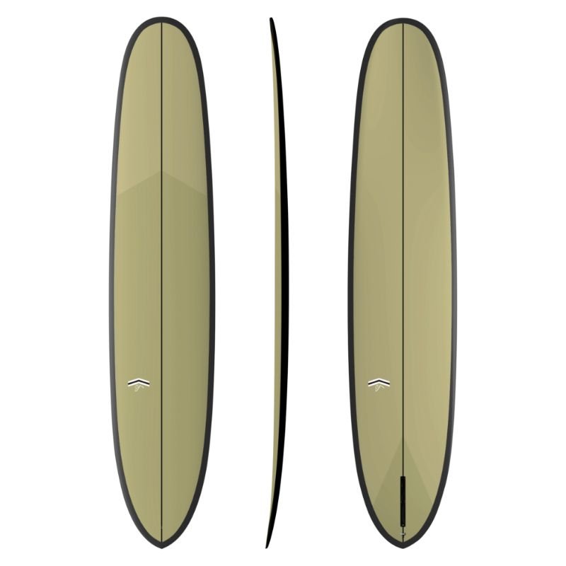 CJ Nelson Paragon Single Fin (9'7) Thunderbolt Black Tan Brushed Carbon - Must - Have for Surfers