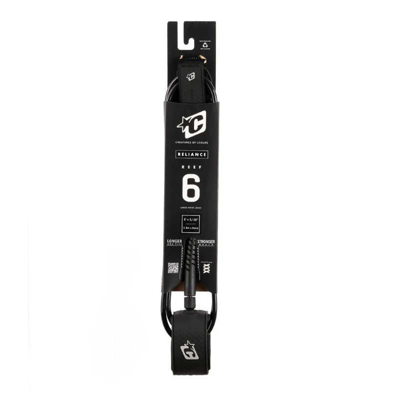 CreaturesofLeisure Leash Reliance Reef 9 Black Silver - Must - Have for Surfers