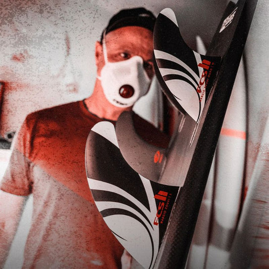 FCS II THRUSTER Sharpeye PC Carbon (Medium - Large) Black White - Must - Have for Surfers