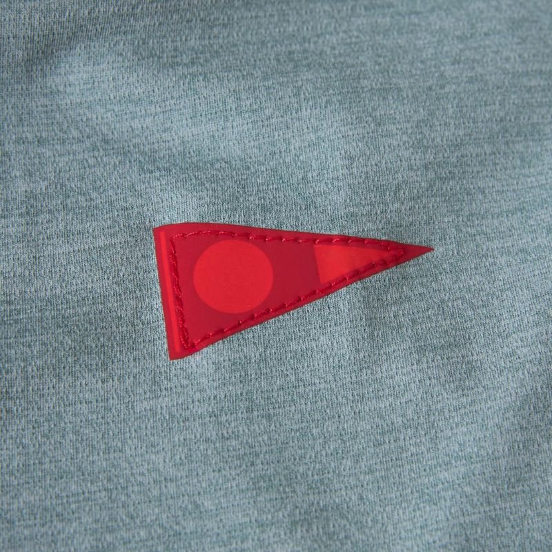 Florence Marine X Airtex Long Sleeve Hooded (Small - Large) Heather Light Sea Blue - Must - Have for Surfers