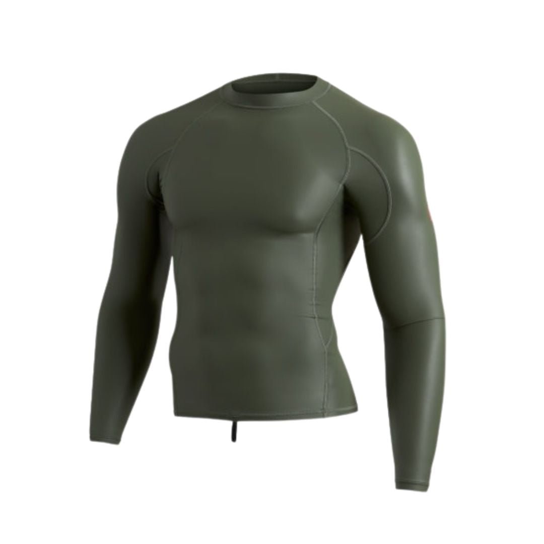 Florence Marine X Rashguard WINDSHIELD 2.0 Long Sleeves (Large - XXLarge) Thyme - Must - Have for Surfers