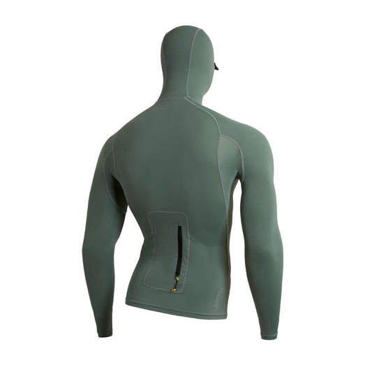 Florence Marine X Utility Pocket Hooded Rashguard (Med - XLarge) Dark Sage - Must - Have for Surfers
