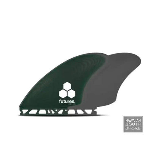 Futures TWIN Al Merrick Fiberglass Large Keel Template Green Gray - Must-Have for Surfers