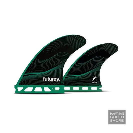 Futures QUAD Legacy F6 Honeycomb Medium Neutral Template front and back view