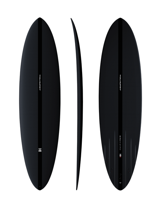 Thunderbolt Harley Ingleby MID 6 five-fin surfboard in Full Carbon, official Thunderbolt product photo