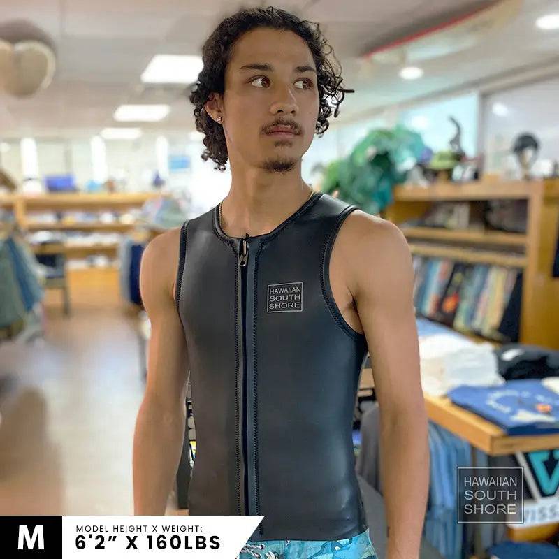 HawaiianSouthShore Wetsuit VEST 2MM JPN MODEL Wetsuit MENS (Small-3XLarge) Black - Must-Have for Surfers