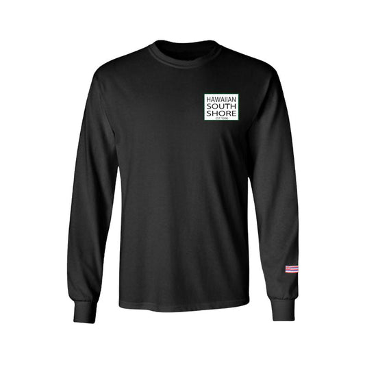 HawaiianSouthShore Longsleeves Tee SURFPOINT (Small - XLarge) Black - Must - Have for Surfers