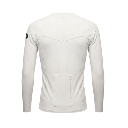 HawaiianSouthShore Rashguard With Pocket Fitted (Small - XLarge) Longsleeves White - Must - Have for Surfers