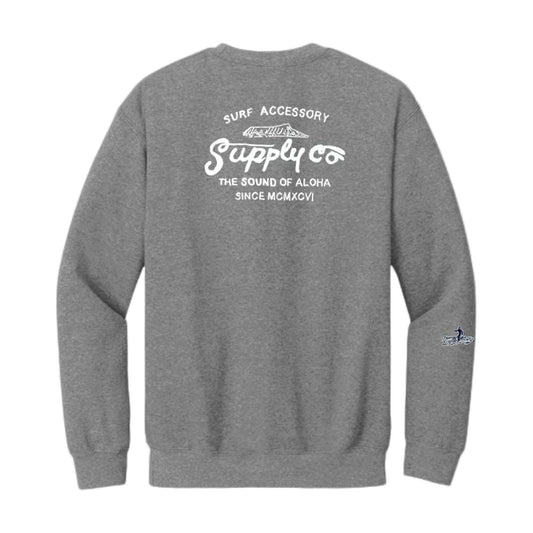 Crew Supply Sweater in Grey, back, flat lay