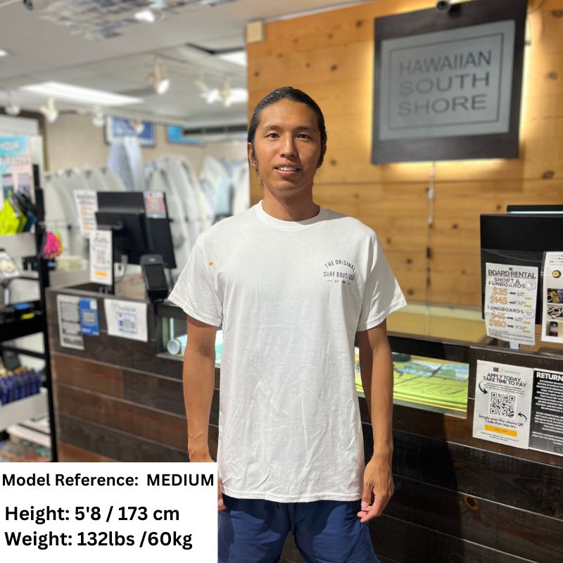 HawaiianSouthShore T-Shirt 1996 Made in Hawaii White Yellow - Must - Have for Surfers