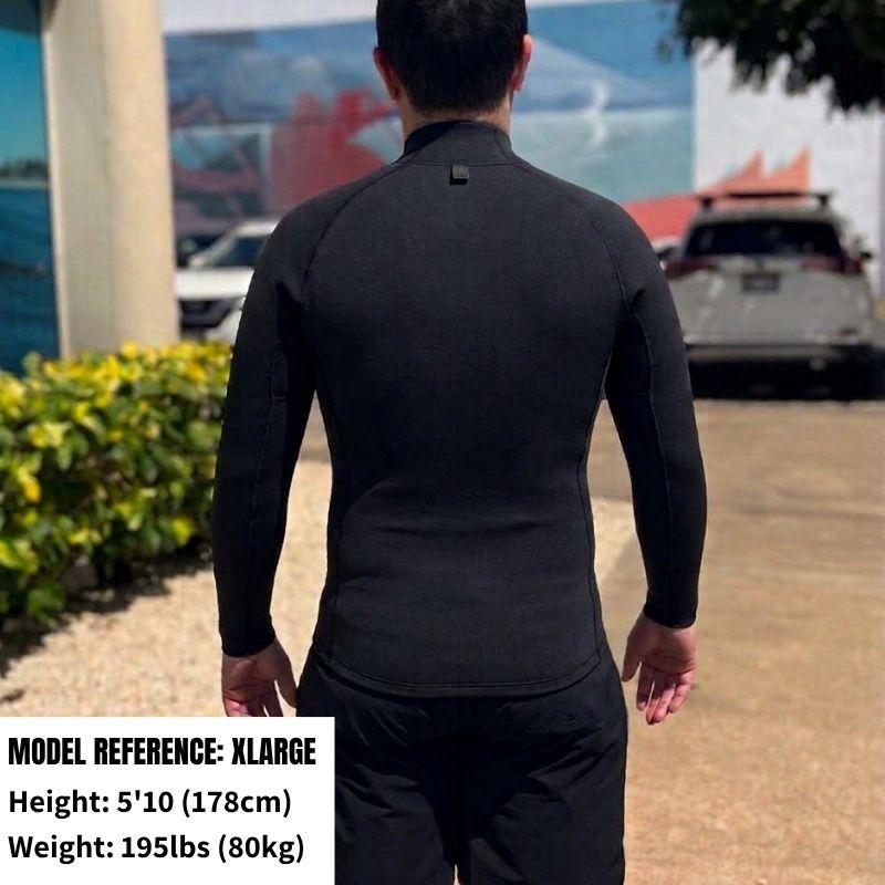 HawaiianSouthShore Wetsuit NBR2 Front Zip 2mm (Small-2XLarge) Black - Must-Have for Surfers