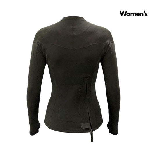 HSS Women's Hybrid Wet/RashGuard (S-XL) Black - Must-Have for Surfers