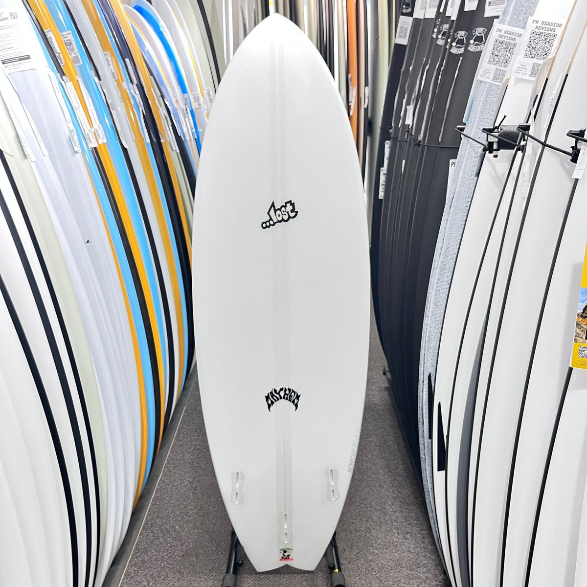 Lost RNF 96 Lightspeed II Regular 5'2 FCS II surfboard, bottom