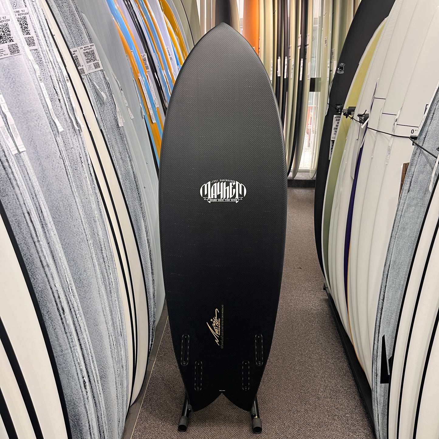 Lost RNF Retro Revamp Double Dart 5'3 FUTURES surfboard, bottom