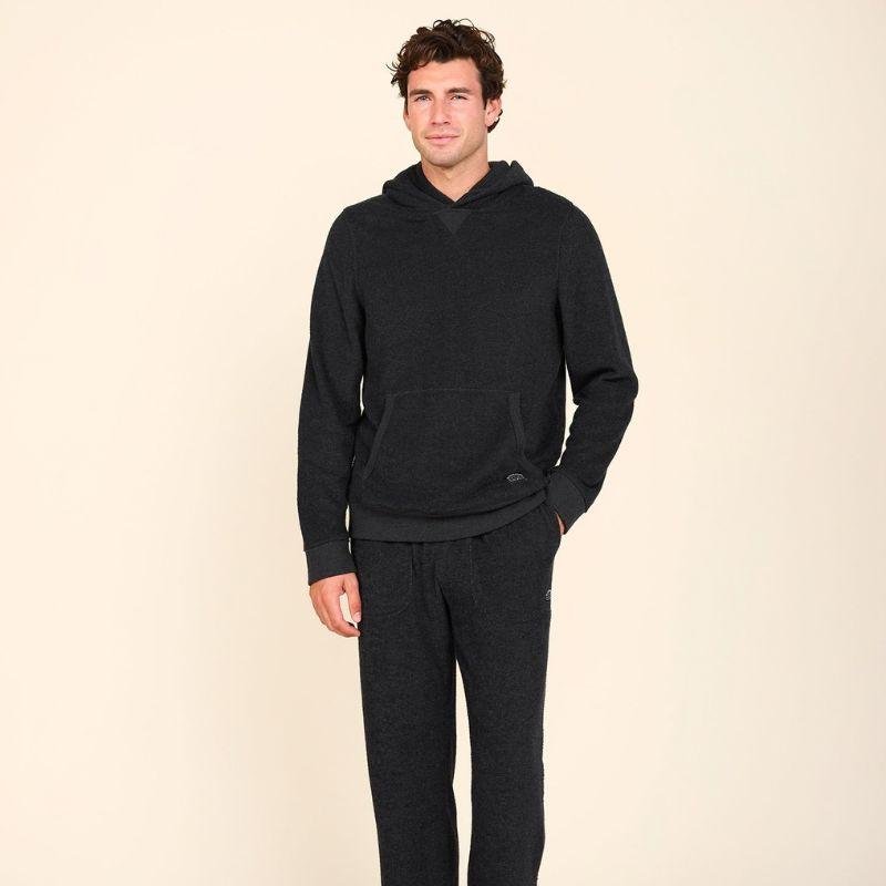 Outerknown Hoodie Hightide Pullover (Small-XLarge) Heather Black - Must-Have for Surfers