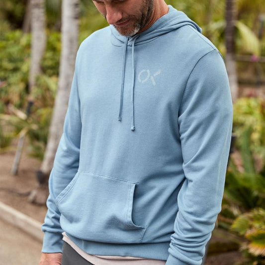 Outerknown Hoodie The Team (Small - XLarge) Hazy Sea - Must - Have for Surfers