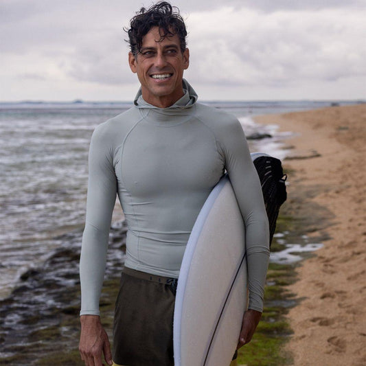 OUTERKNOWN Rashguard Apex Evolution Hooded (Small - Large) Faded Jade - Must - Have for Surfers