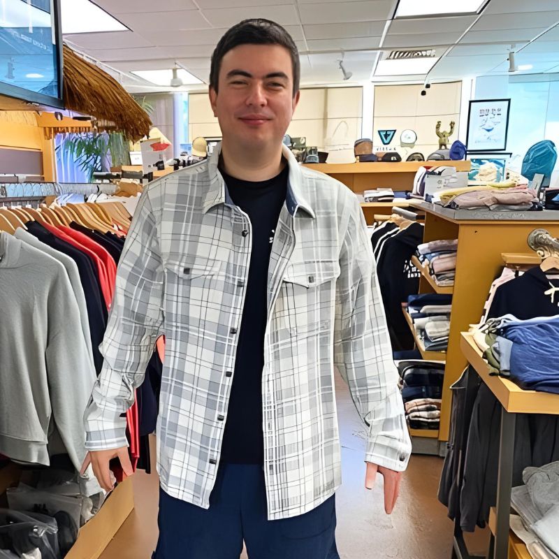 Outerknown SHIRT (Small - XLarge) Half Light Little Boxes - Must - Have for Surfers