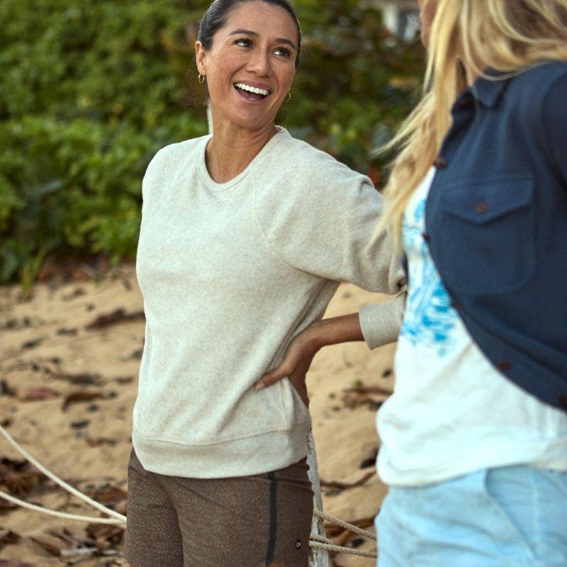 Outerknown Sweater Women's Hightide Crew (XSmall - Large) Oatmeal Heather - Must - Have for Surfers