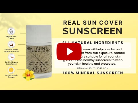 Real Sun Cover Sunscreen Natural Face Stick Reef Safe Cocoa Color Smell