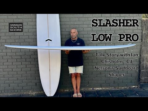 CJ Nelson SLASHER LOW PRO Single Fin (9'3-9'9) Thunderbolt Black