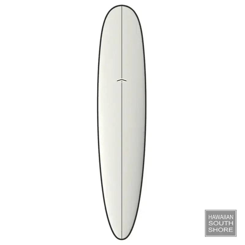 Parallax Plus longboard deck view showing classic hull proportions