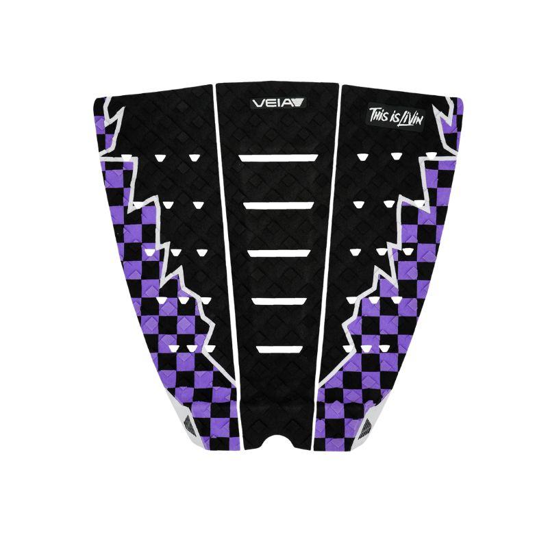 VEIA x This is Livin' Explorer 3 Piece Pad, Purple Checkered/Night