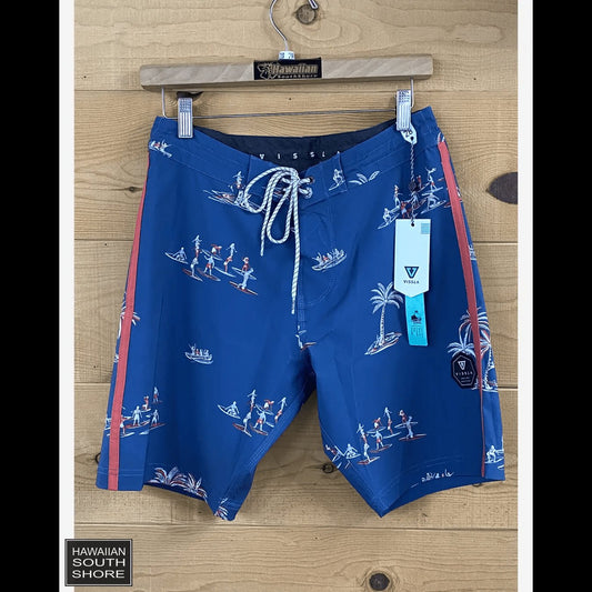 VISSLA Boardshorts Aloha & Adios 18.5" 28-32 Dark Denim Color 1- hawaii