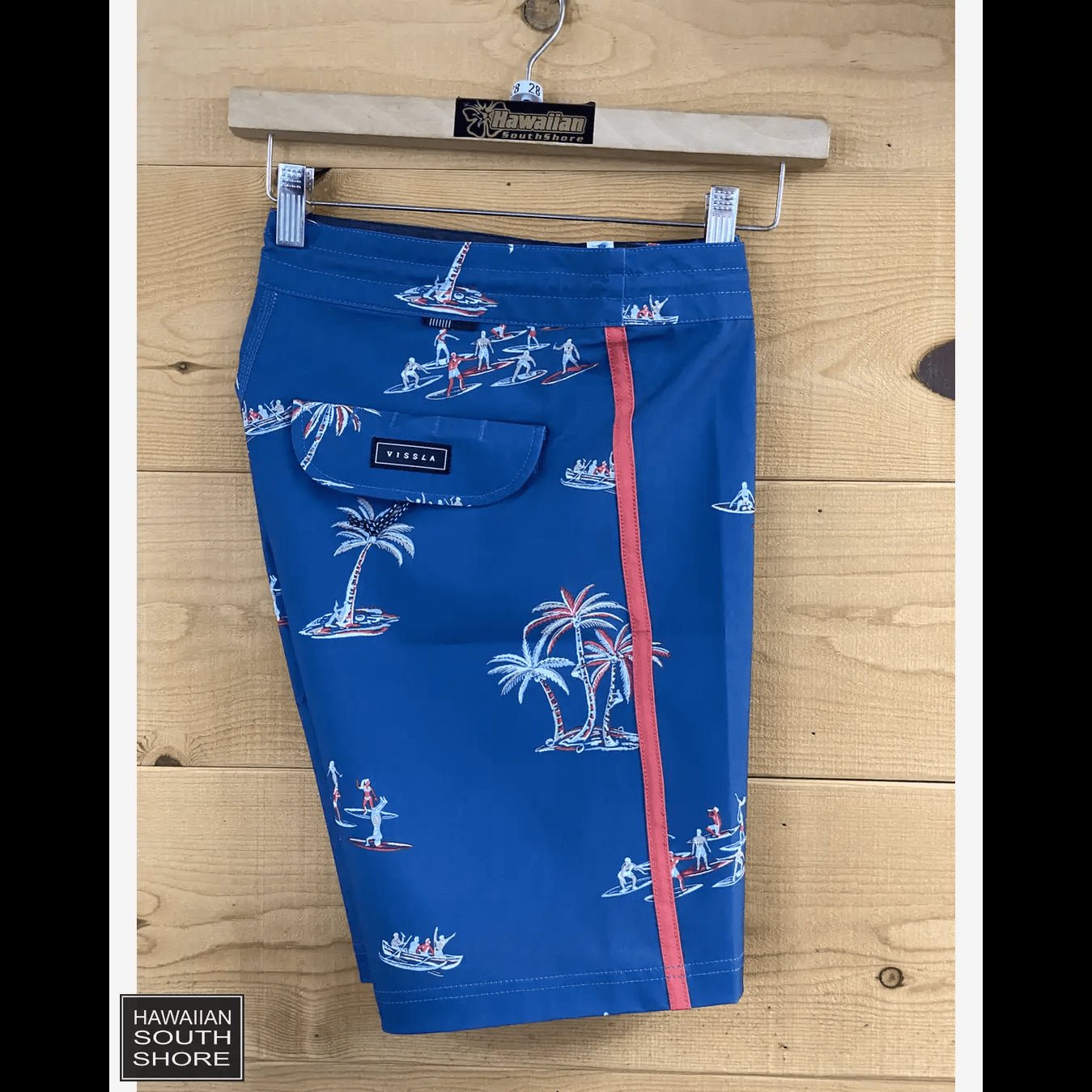 VISSLA Boardshorts Aloha & Adios 18.5" 28-32 Dark Denim Color 6- hawaii
