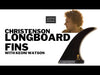 FCS II CHRISTENSON Longboard Fin Performance Glass 7.5"-9.5" Black Color
