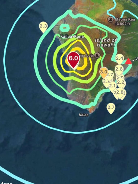 😱昨日の夜9:46pm地震がありました　マグニチュード5.9 😱 - Hawaiian South Shore