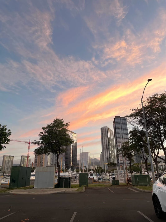 🌅今朝のハワイの空　今日は晴れますね🌅 - Hawaiian South Shore