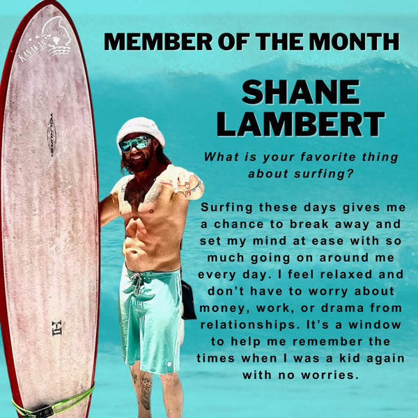Member of the Month for April: SHANE LAMBERT