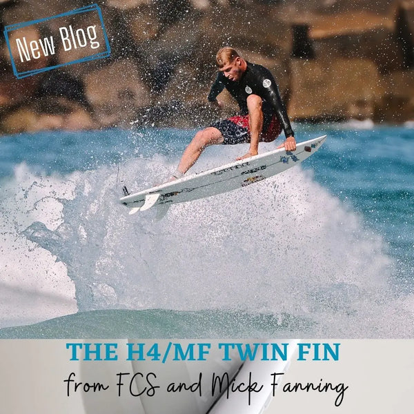 The H4/MF Twin Fin from FCS and Mick Fanning
