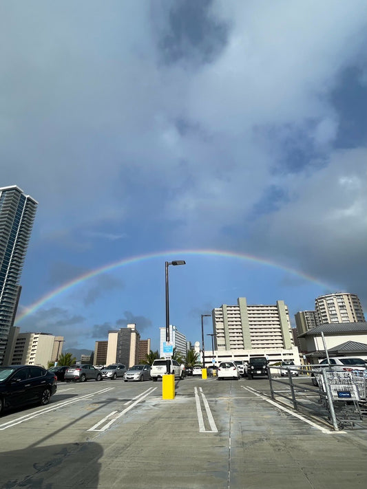 🌈朝は曇ってて小雨からのWレインボー　から晴れた🌈 - Hawaiian South Shore
