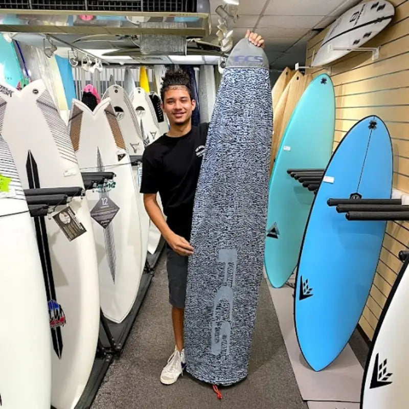 FCS Stretch Fun Board Cover Carbon-SHOP SURF ACC.-FCS-[SURFBORDS HAWAII SURF SHOP]-HawaiianSouthShore